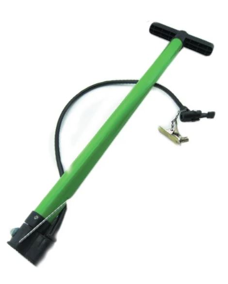 BOMBA DE BICICLETA DE PIE CON MANGO